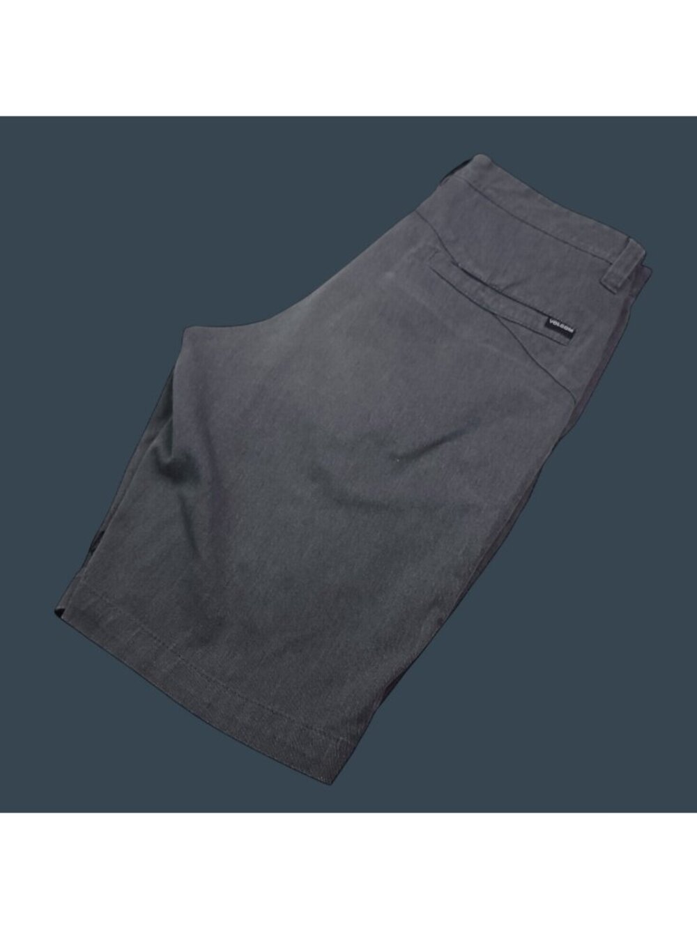 Volcom Mens Charcoal Gray Chino Shorts 29 Casual Wear Pockets